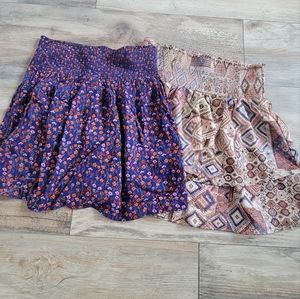 Two Mini Skirts Size M